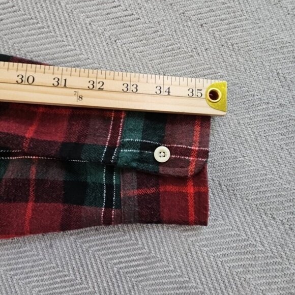 Free Planet Christmas Flannel Hoodie Men's Large Long Sleeve Button-Up EUC LN - Picture 15 of 16